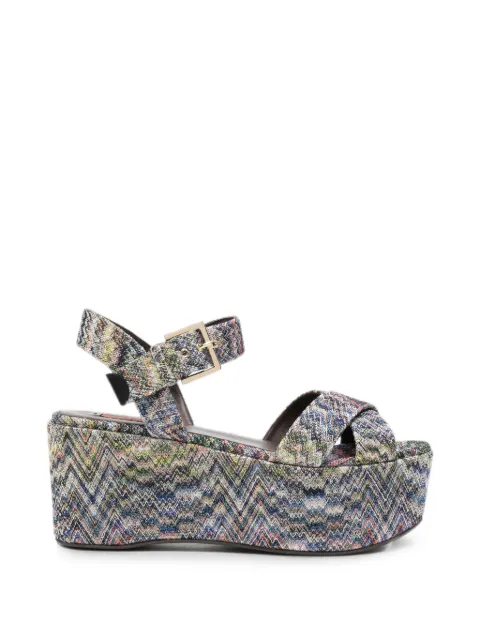 Missoni zigzag-knit platform sandals