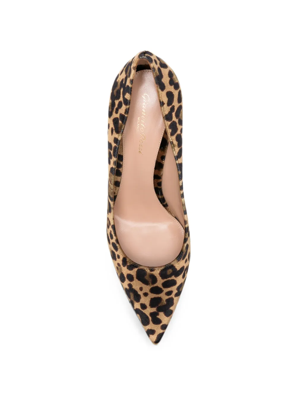Gianvito Rossi Gianvito leopard-print velvet heeled pumps Bruin