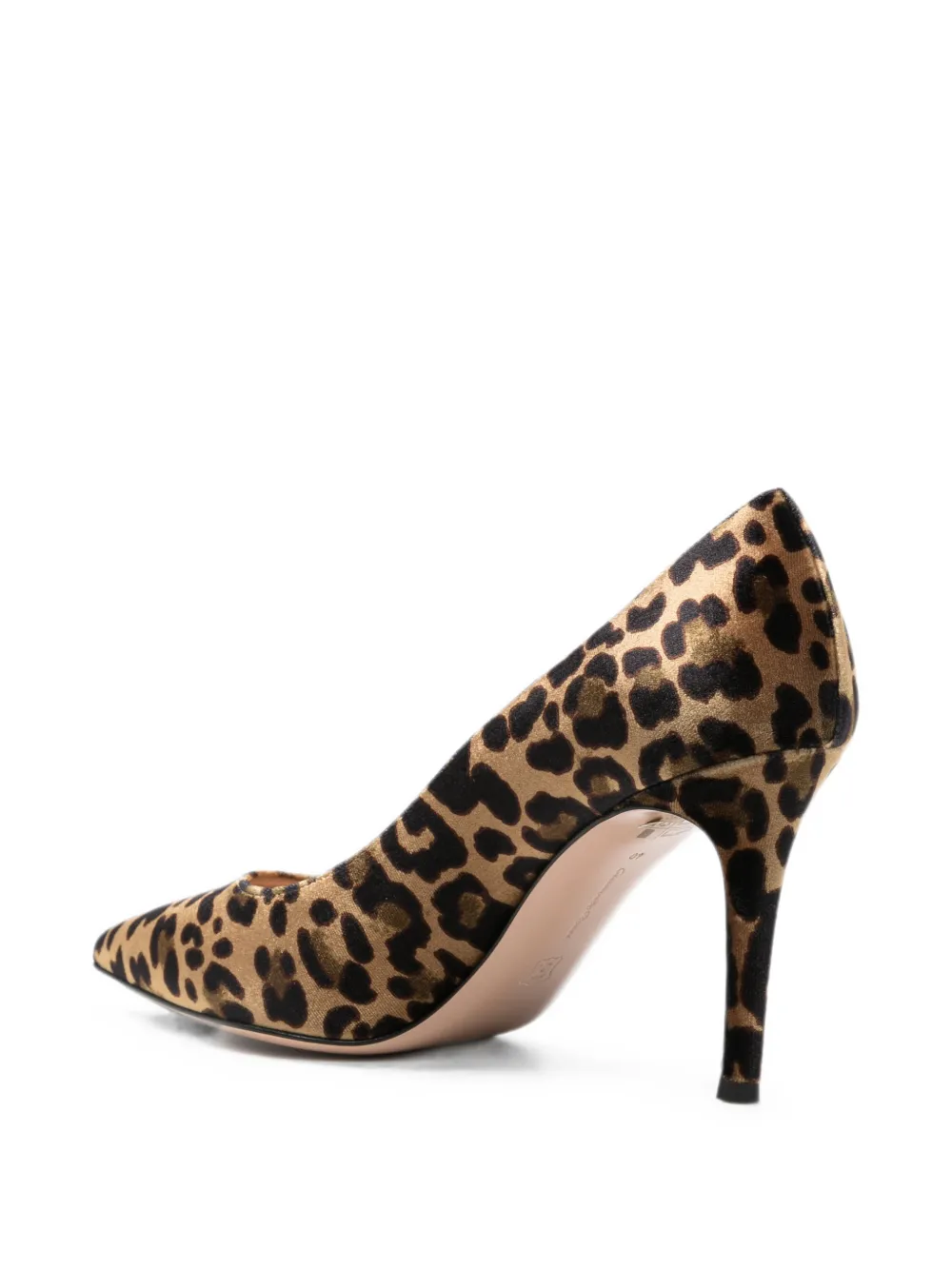 Gianvito Rossi Gianvito leopard-print velvet heeled pumps Bruin