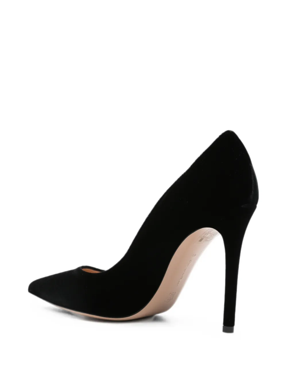 Gianvito Rossi Gianvito velvet pointed-toe heeled pumps Zwart