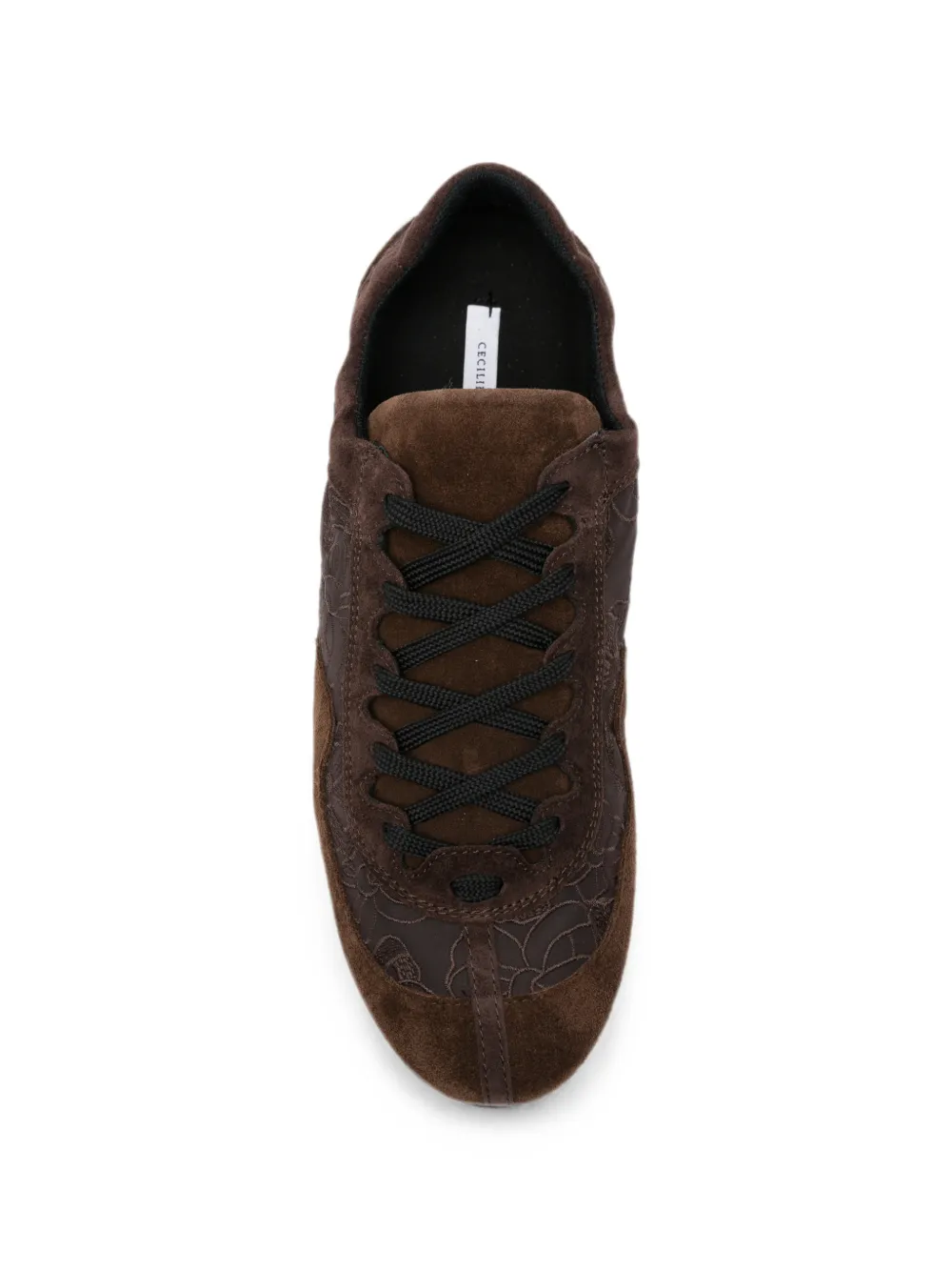 Cecilie Bahnsen Blaise floral-embroidered sneakers Bruin