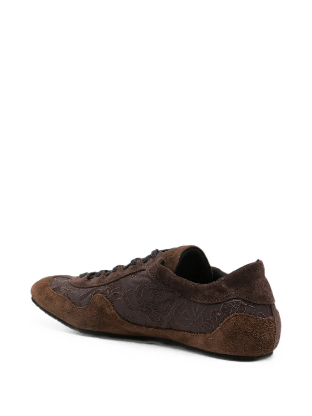 Cecilie Bahnsen Blaise floral-embroidered sneakers Bruin