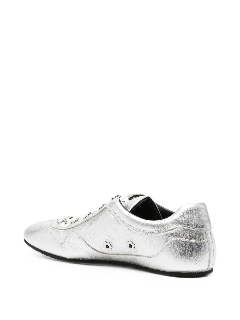 Cecilie Bahnsen Blaise flower-stud sneakers Zilver