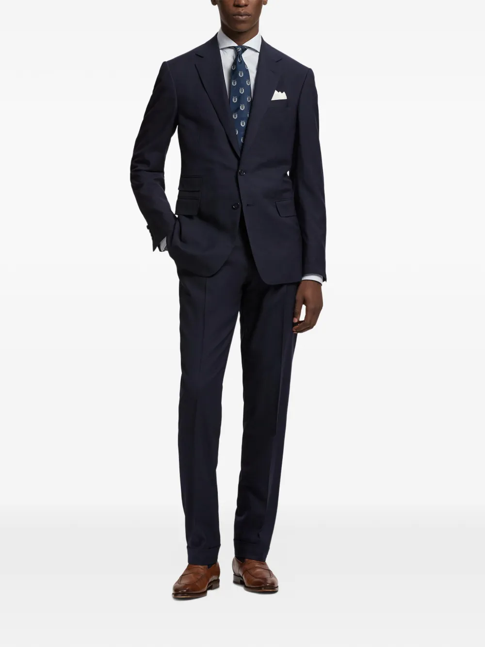 Ralph Lauren Purple Label Gestreept overhemd Blauw