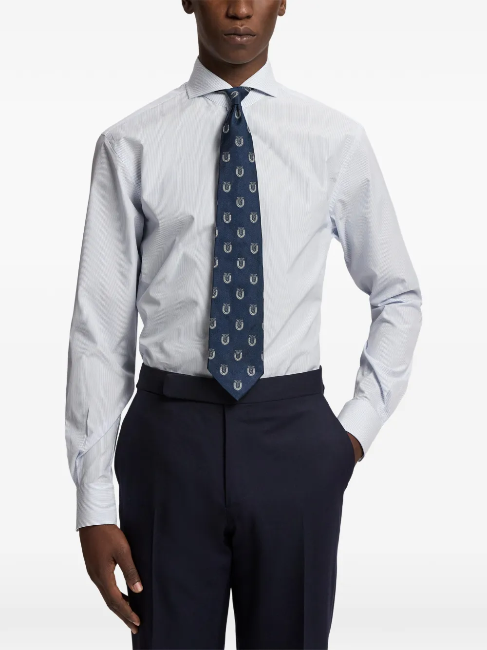 Ralph Lauren Purple Label Gestreept overhemd Blauw