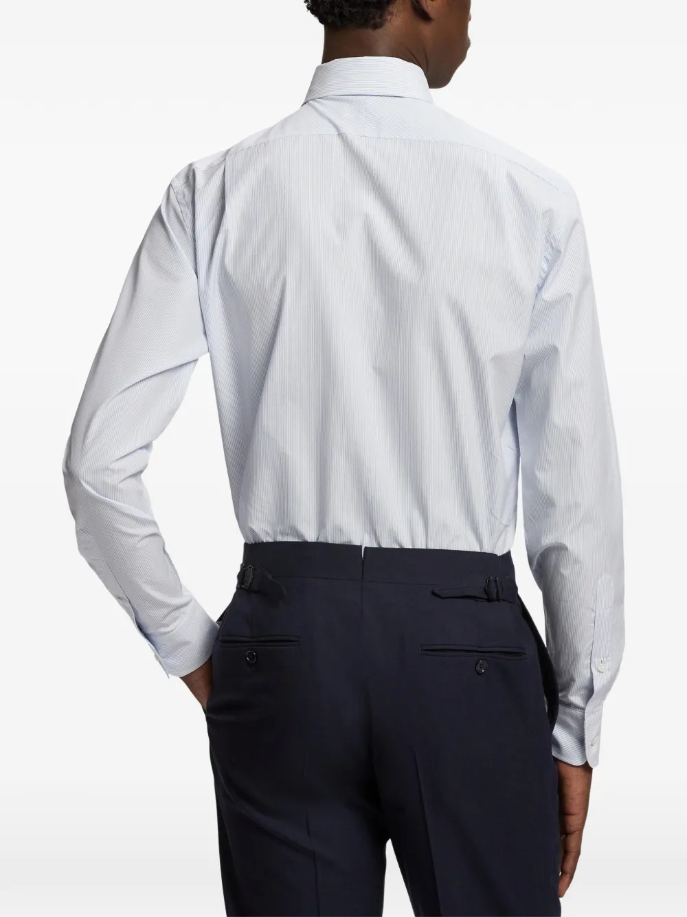 Ralph Lauren Purple Label Gestreept overhemd Blauw