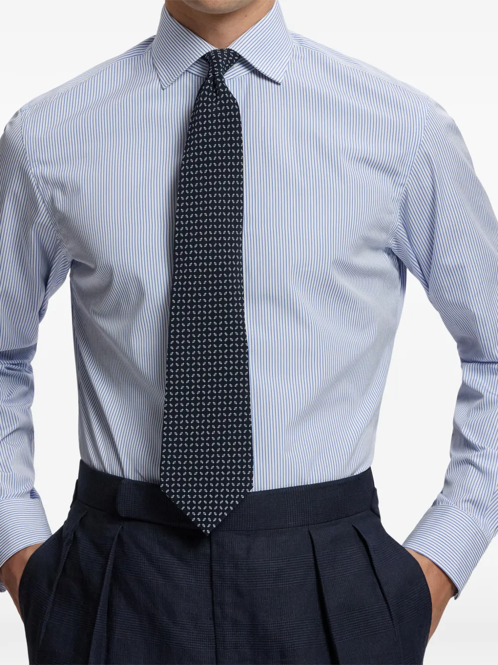 Ralph Lauren Purple Label Stropdas met geometrische print Blauw