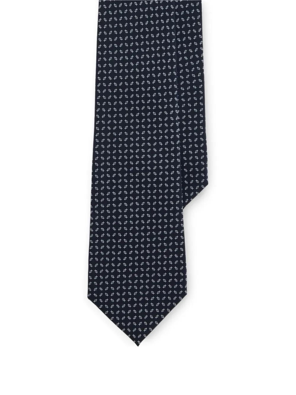 Ralph Lauren Purple Label Cravatta in seta con stampa geometrica - Blu