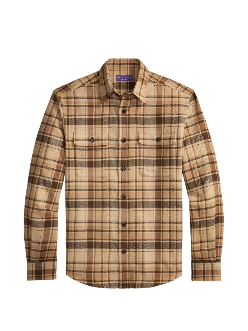 Ralph Lauren Purple Label Cooper check-pattern shirt - Brown