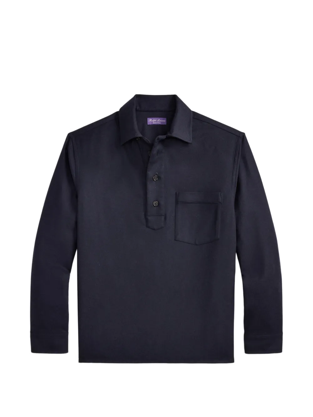 Ralph Lauren Purple Label Russel long-sleeved polo shirt Blauw