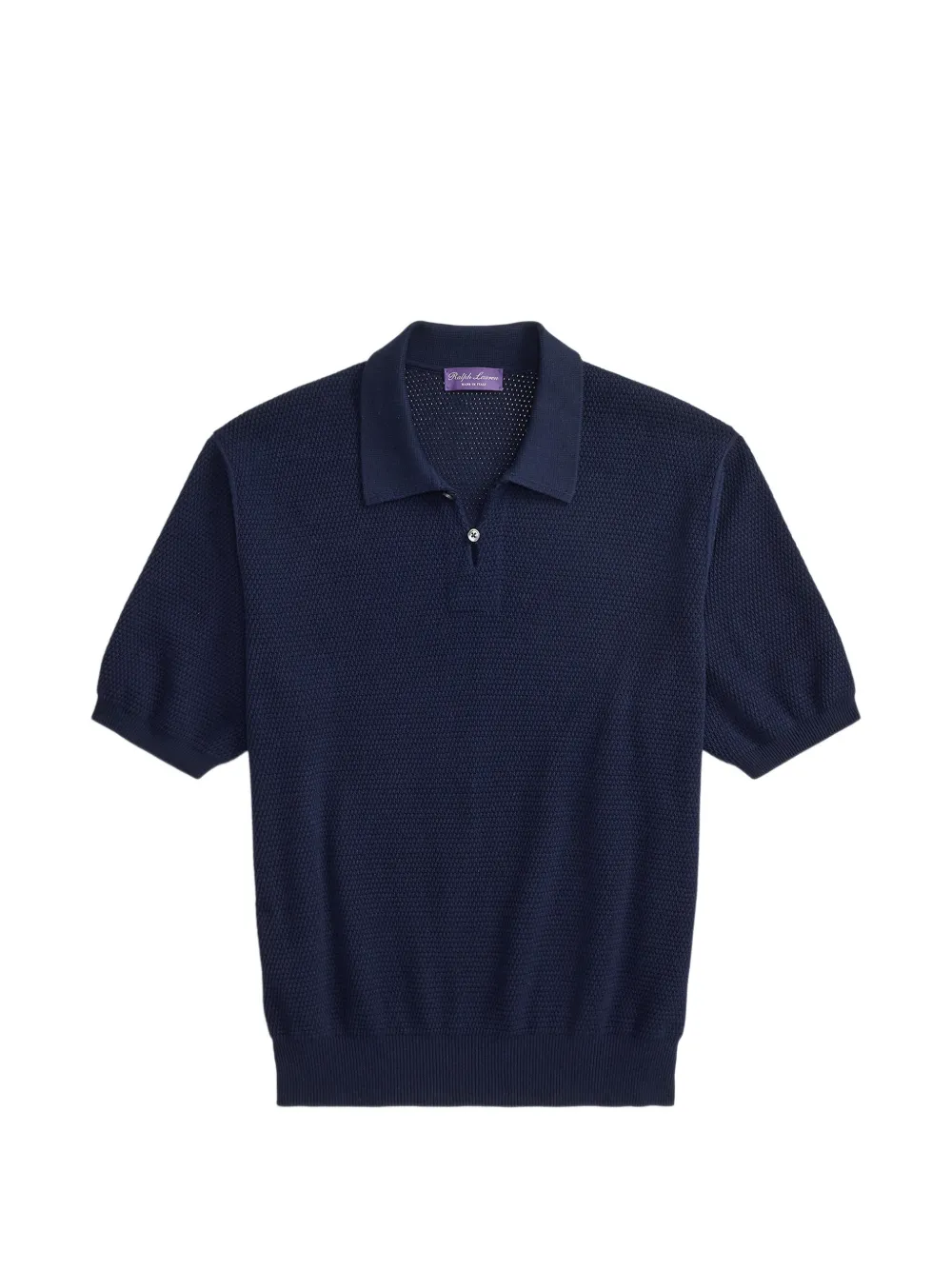 Ralph Lauren Purple Label tuck-stitch polo shirt - Blau