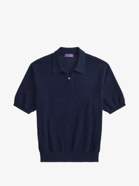 Ralph Lauren Purple Label playera tipo polo con costuras