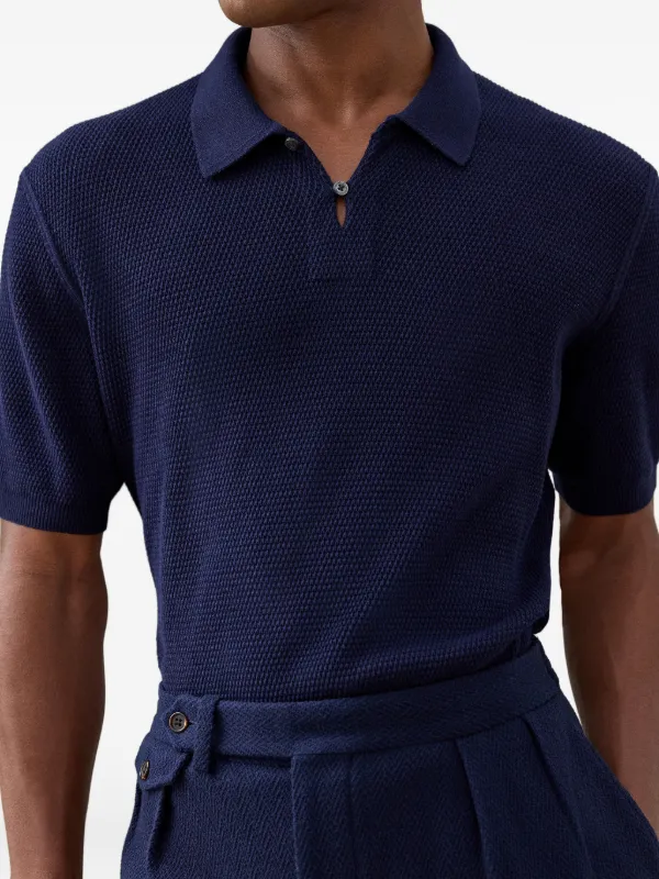 Ralph Lauren Purple Label tuck-stitch Polo Shirt | Blue | FARFETCH