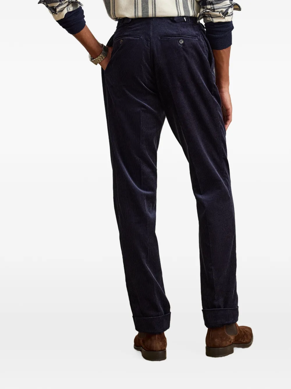 Ralph Lauren Purple Label Gregory ribfluwelen broek Blauw