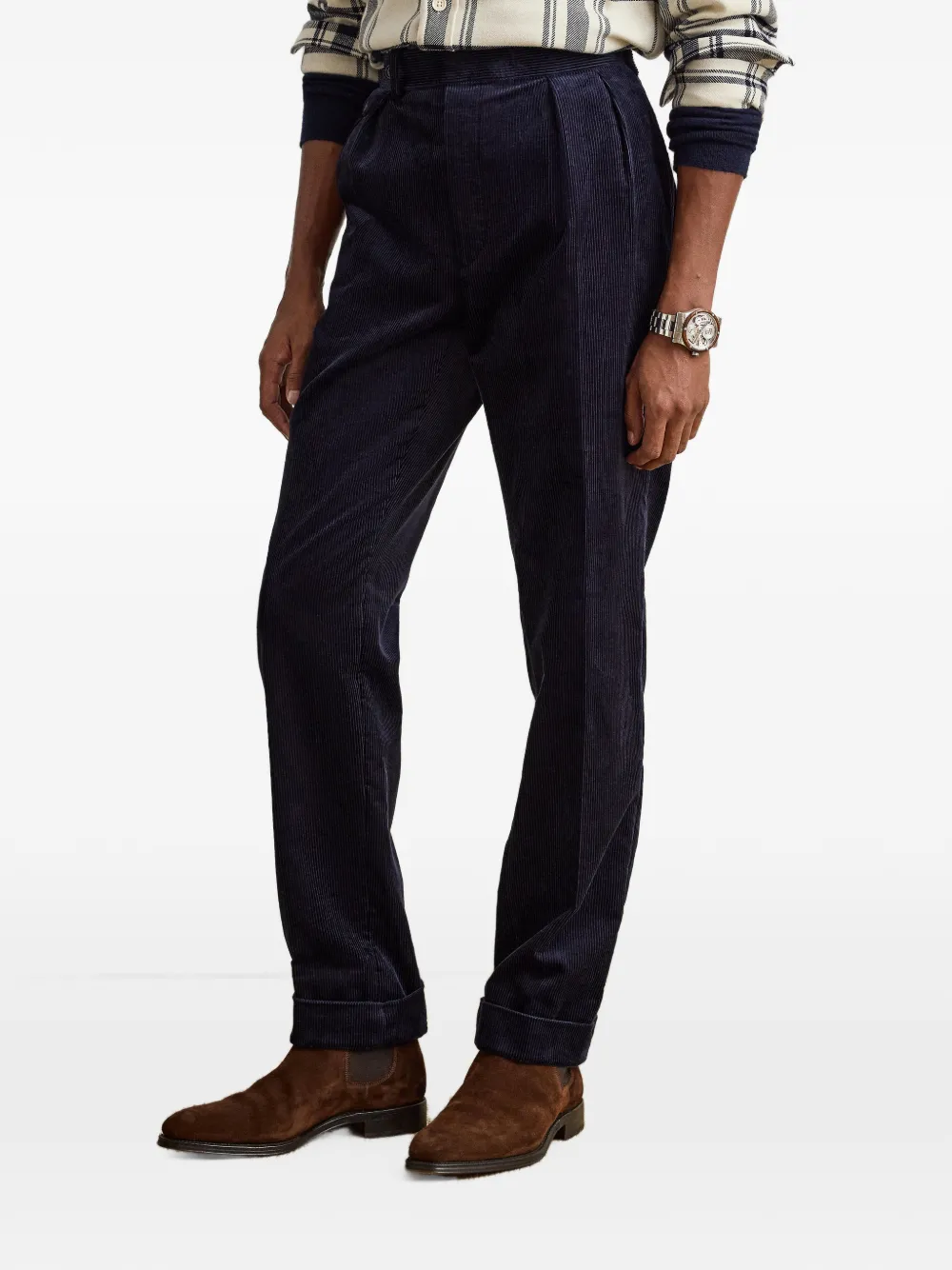 Ralph Lauren Purple Label Gregory ribfluwelen broek Blauw