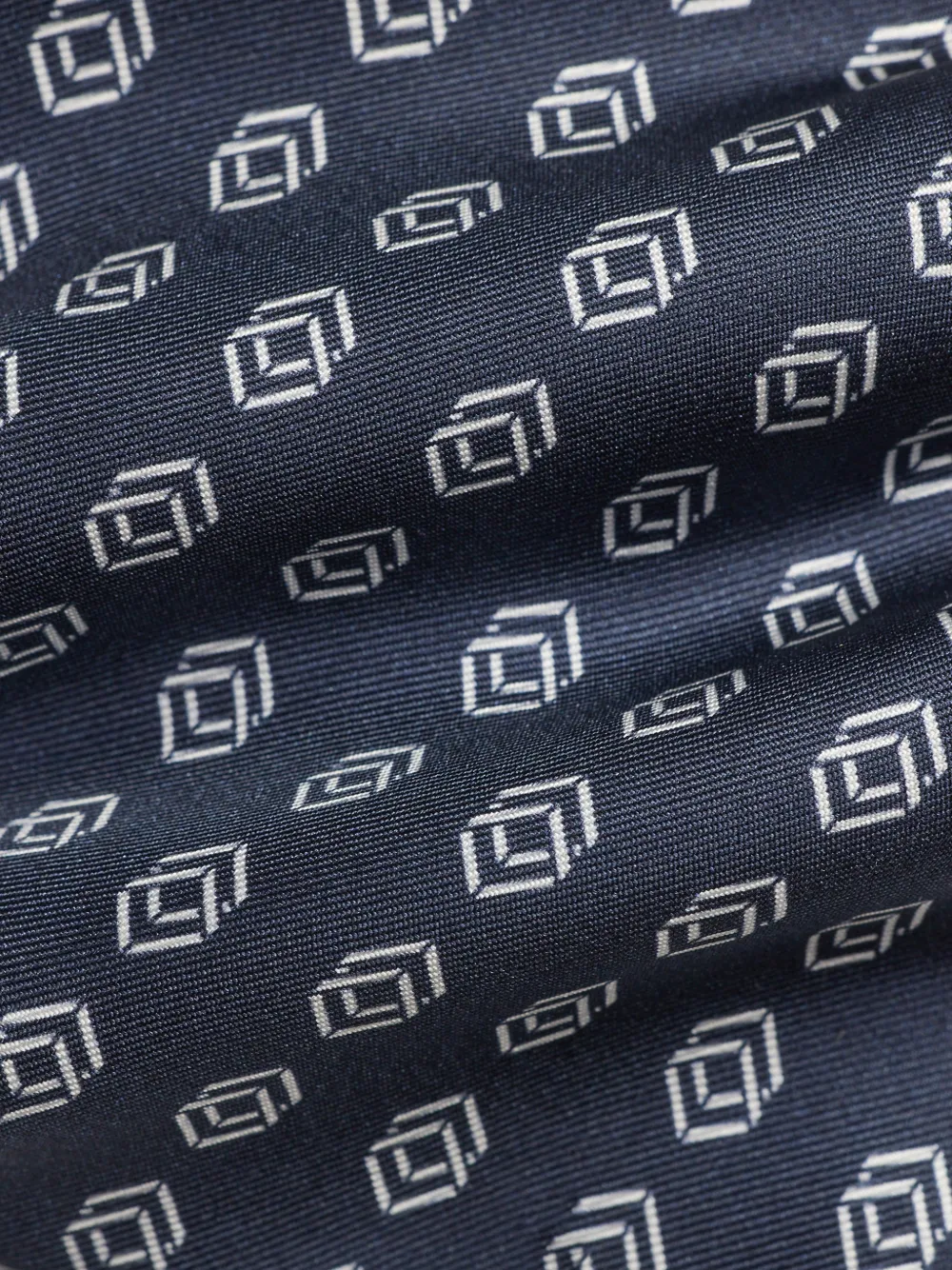 Ralph Lauren Purple Label Linked-Cubes zijden twill stropdas Blauw