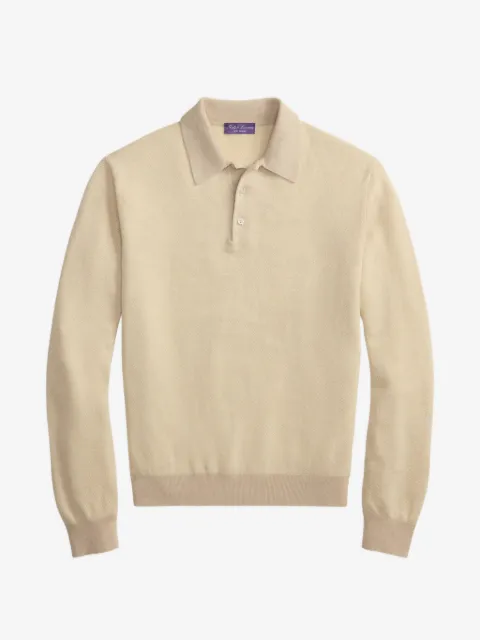 Ralph Lauren Purple Label suéter con estampado pied de poule en jacquard