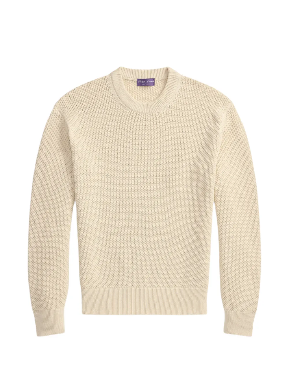 Ralph Lauren Purple Label honeycomb-stitch cotton sweater - Nude