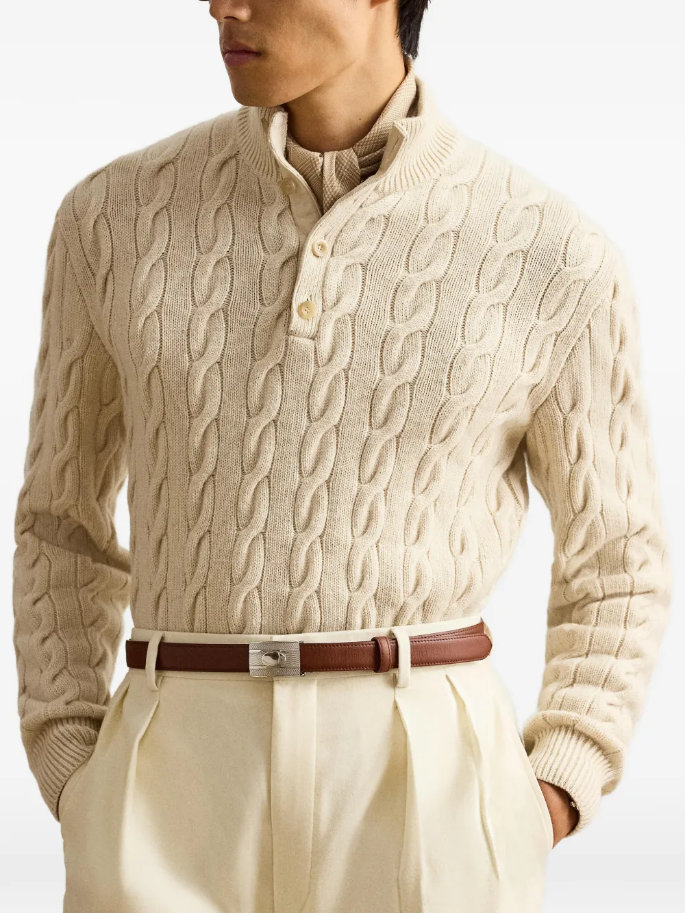 Ralph Lauren Purple Label Kasjmier sweater Beige