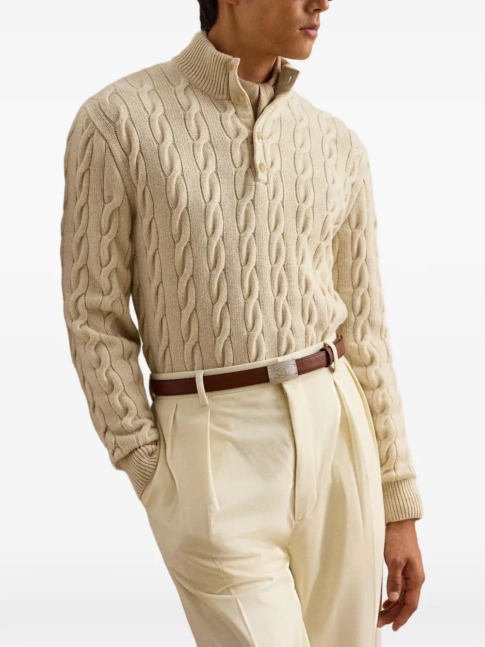 Ralph Lauren Purple Label Kasjmier sweater Beige
