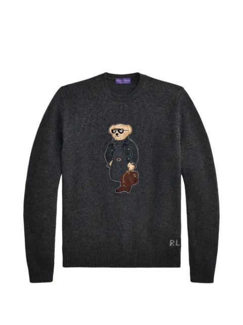 Ralph Lauren Purple Label Polo Bear patch sweater