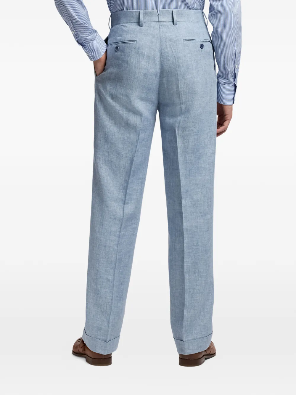 Ralph Lauren Purple Label Geplooide broek Blauw