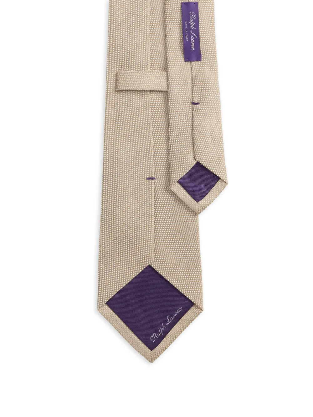 Ralph Lauren Purple Label Getextureerde stropdas Bruin