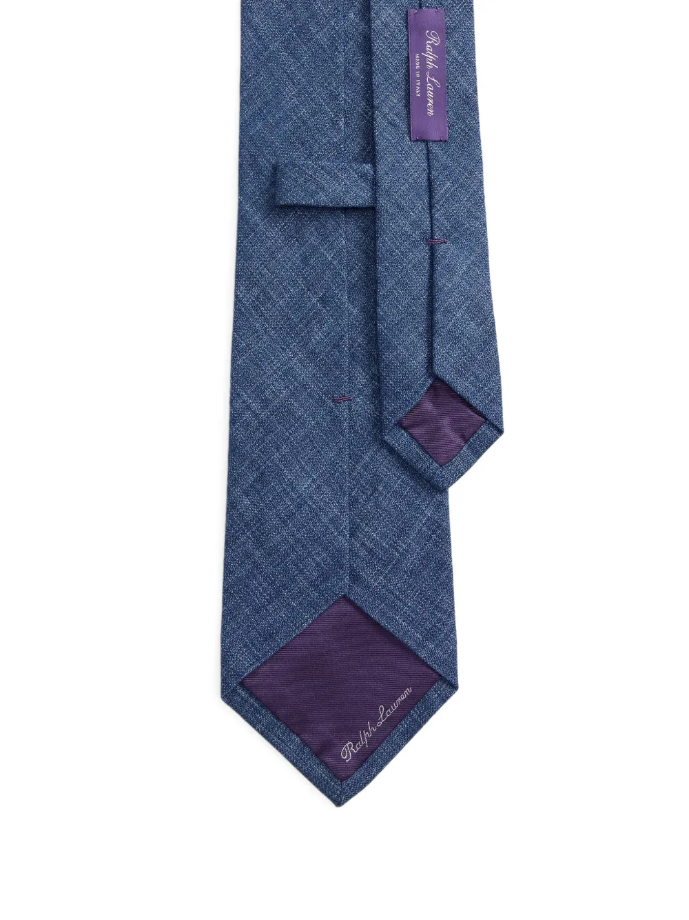 Ralph Lauren Purple Label Délavé-linnen stropdas Blauw
