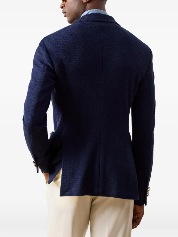 Ralph Lauren Purple Label Hadley Herringbone Jacket | Blue | FARFETCH