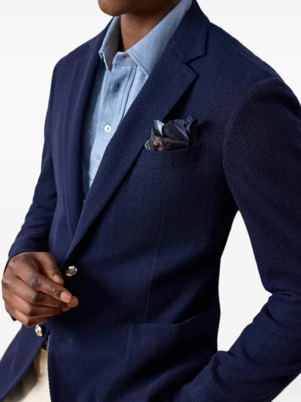 Ralph Lauren Purple Label Hadley Herringbone Jacket | Blue | FARFETCH