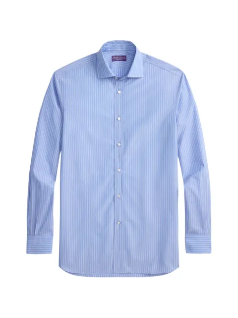 Ralph Lauren Purple Label camisa de algodón con rayas estampadas