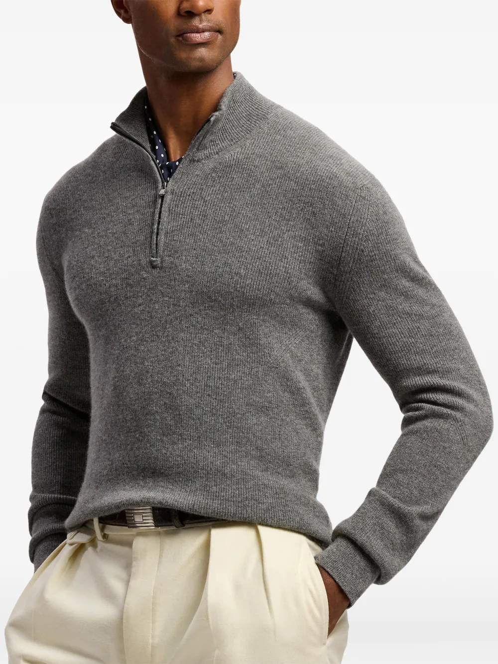 Ralph Lauren Purple Label Kasjmier trui Grijs