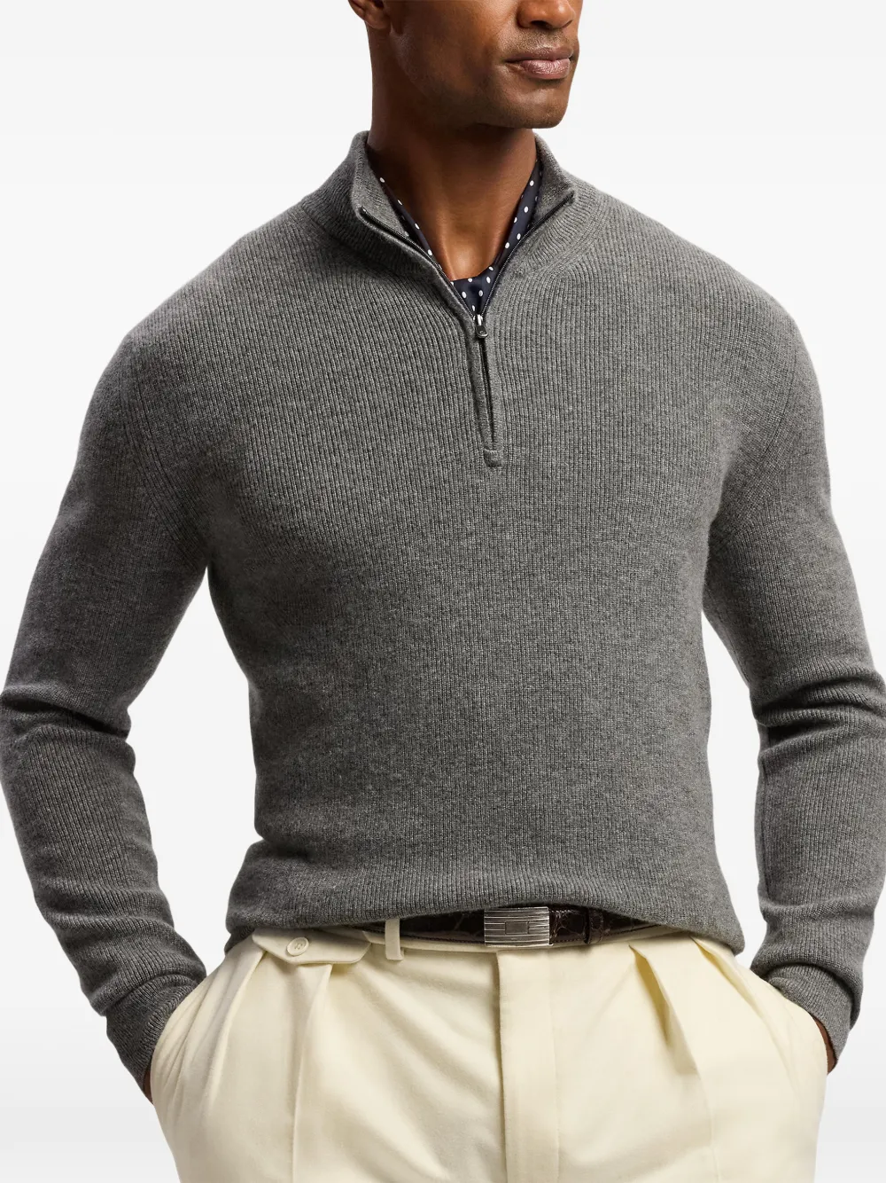 Ralph Lauren Purple Label Kasjmier trui Grijs
