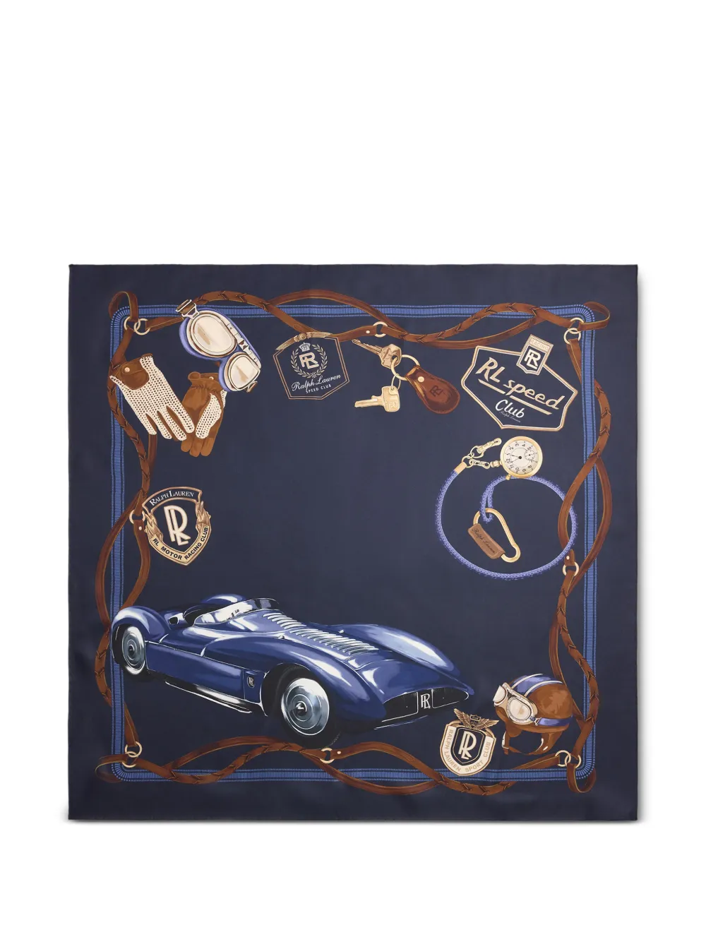 Ralph Lauren Purple Label Foulard con stampa - Blu