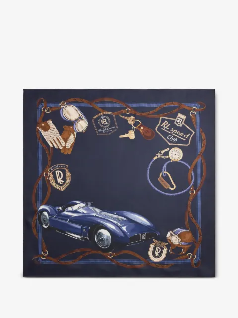 Ralph Lauren Purple Label automobile-print silk scarf