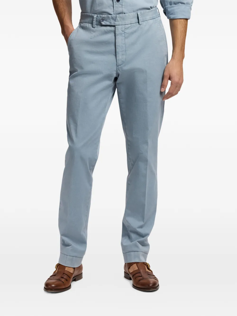 Ralph Lauren Purple Label Stretch chino met geverfd effect Blauw