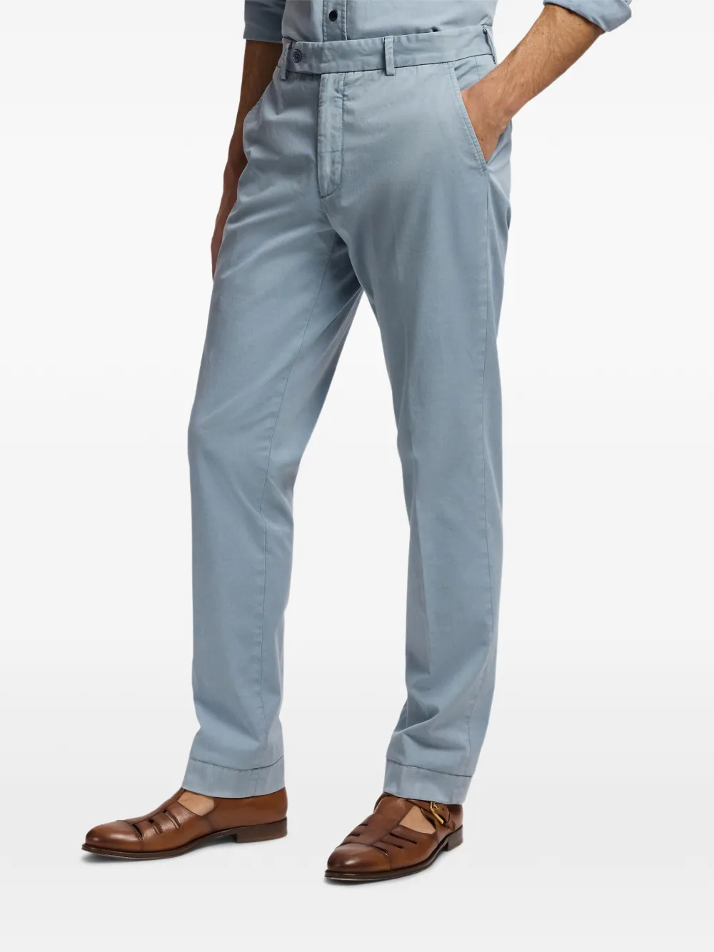 Ralph Lauren Purple Label Stretch chino met geverfd effect Blauw