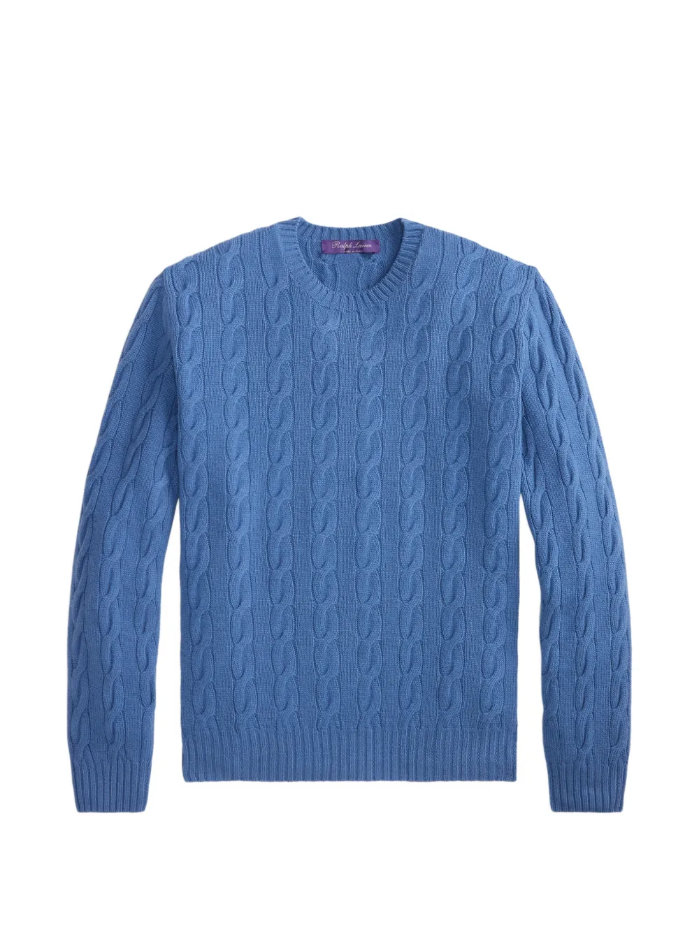 Ralph Lauren Cable-knit Cashmere Sweater In Blue