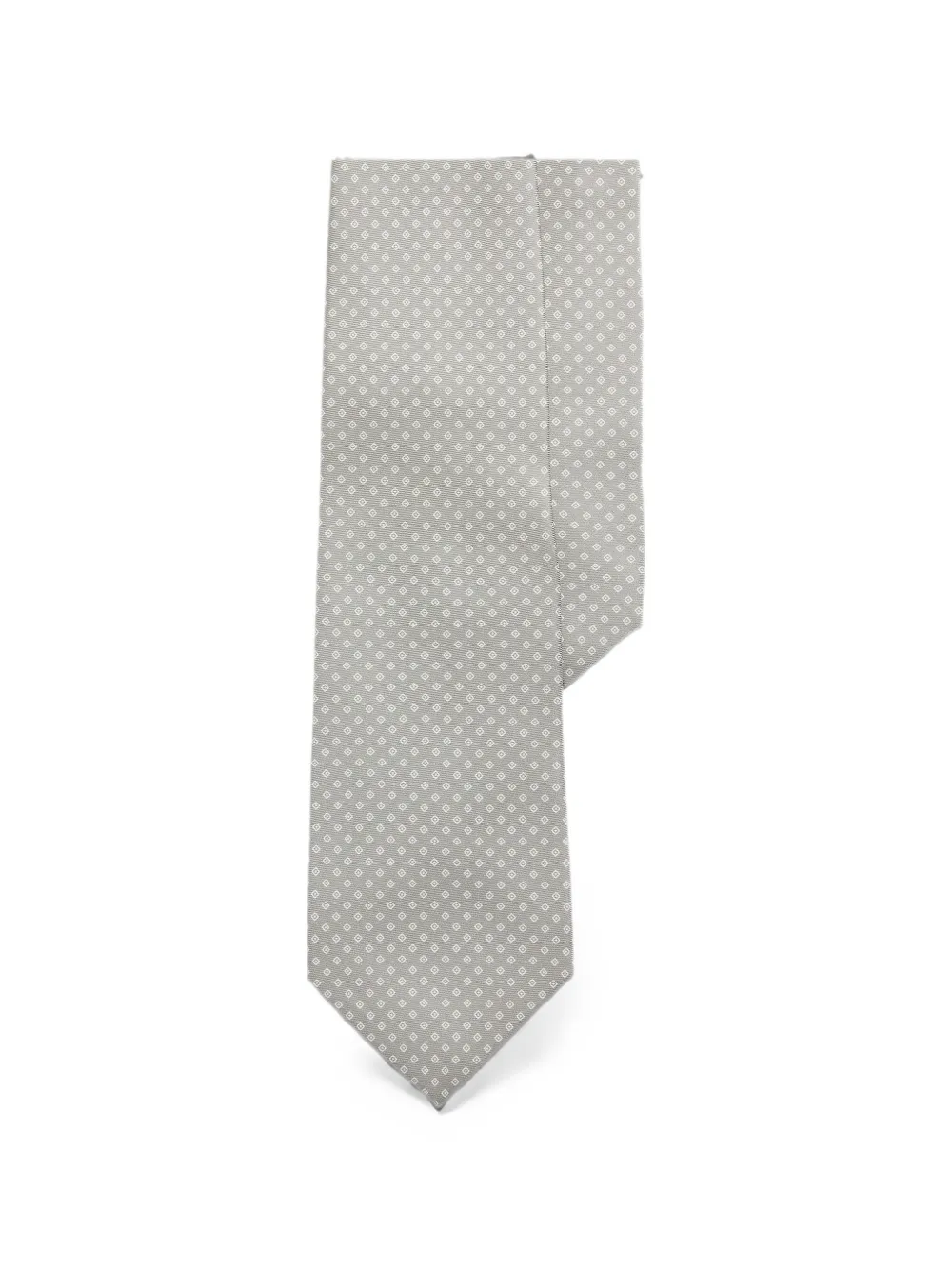 Ralph Lauren Purple Label diamond-patterned silk tie - Grau