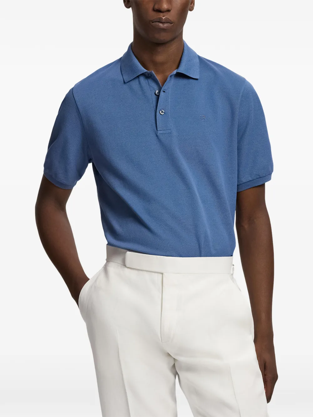 Ralph Lauren Purple Label Katoenen poloshirt Blauw