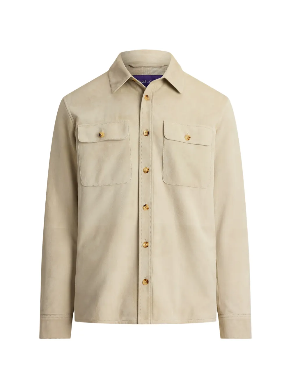 Ralph Lauren Purple Label Calloway Hemdjacke aus Wildleder - Nude