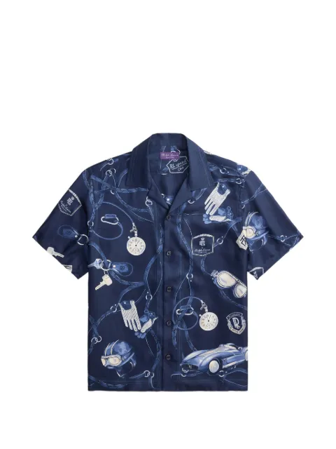 Ralph Lauren Purple Label camisa de seda estampada