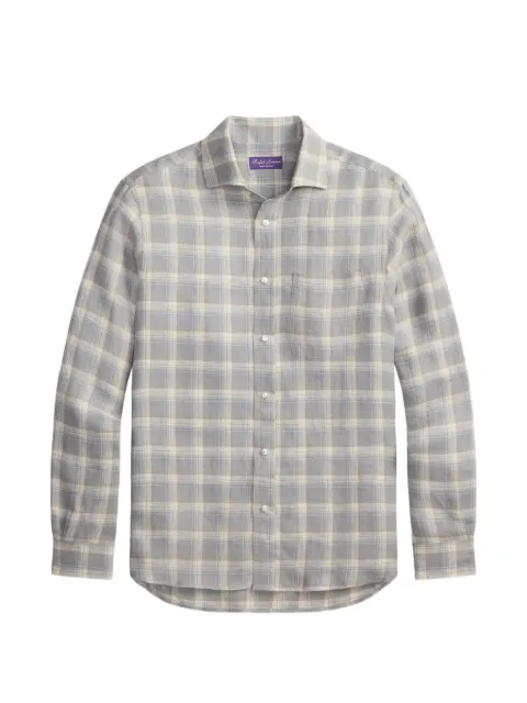 Ralph Lauren Purple Label camisa con cuadros estampados