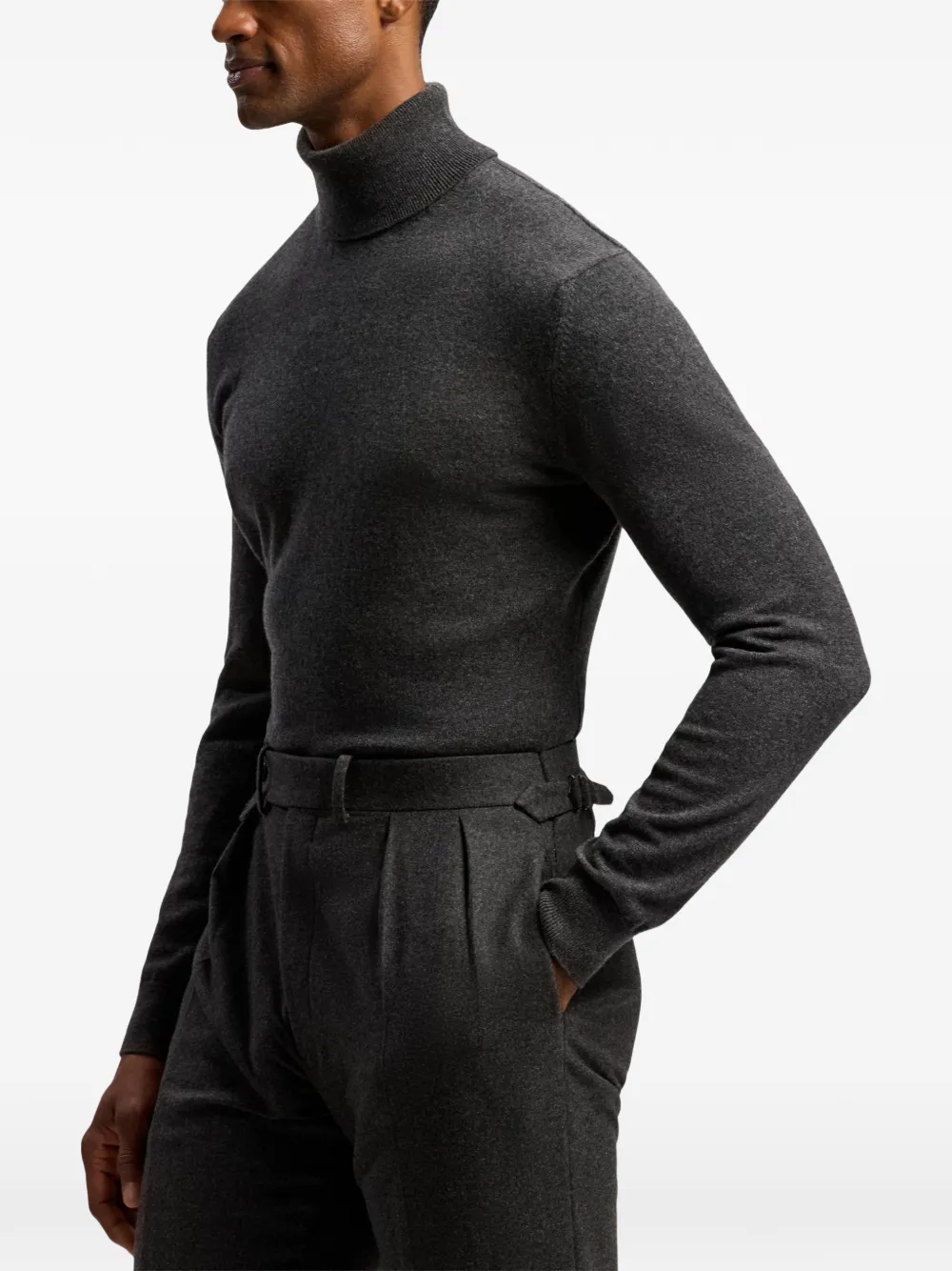 Ralph Lauren Purple Label turtleneck cashmere sweater Grijs