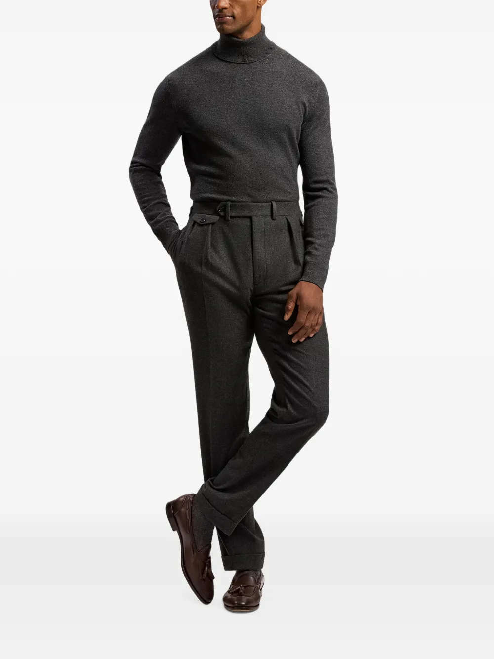 Ralph Lauren Purple Label turtleneck cashmere sweater Grijs