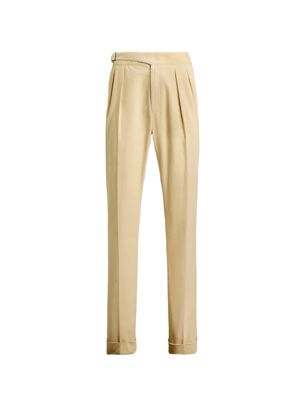 Ralph Lauren Purple Label Ribfluwelen plooibroek Beige