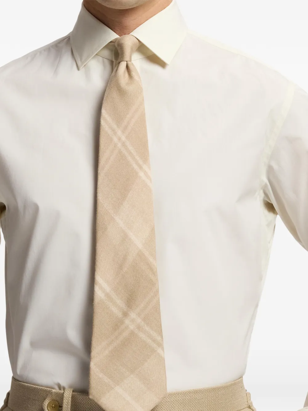 Ralph Lauren Purple Label Geruite stropdas Beige