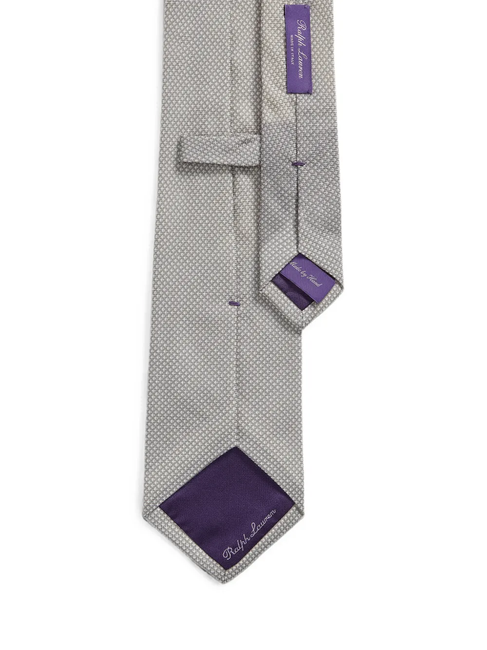 Ralph Lauren Purple Label Stropdas van kasjmier-zijdeblend met geometrische print Grijs