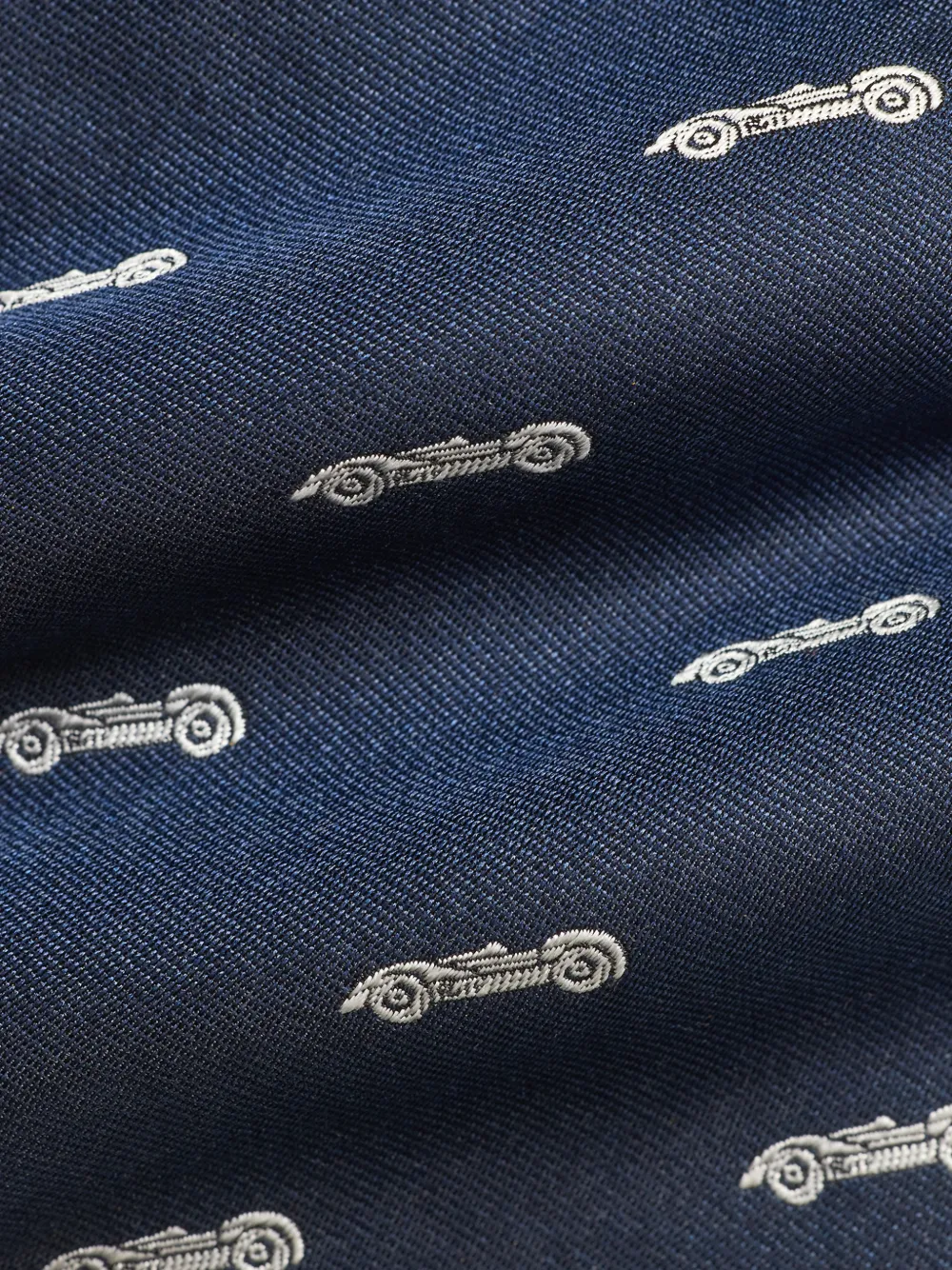 Ralph Lauren Purple Label Stropdas met auto-patroon Blauw
