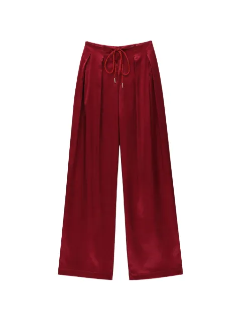 Danamé satin-finish drawstring palazzo pants